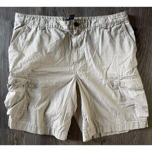 Mens CHAPS Shorts Khaki Beige Cotton Cargo Utility Work Hiking Size 40